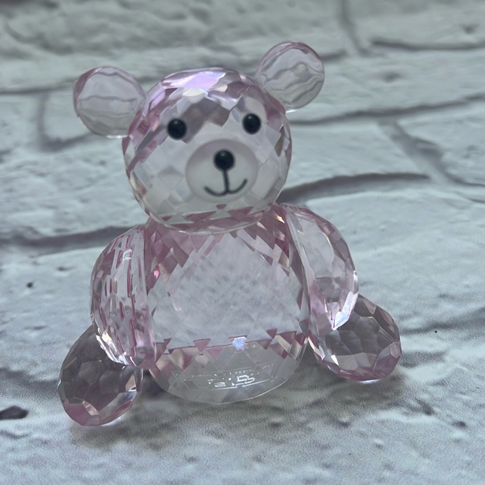 Simon Designs SD crystal teddy bear pink